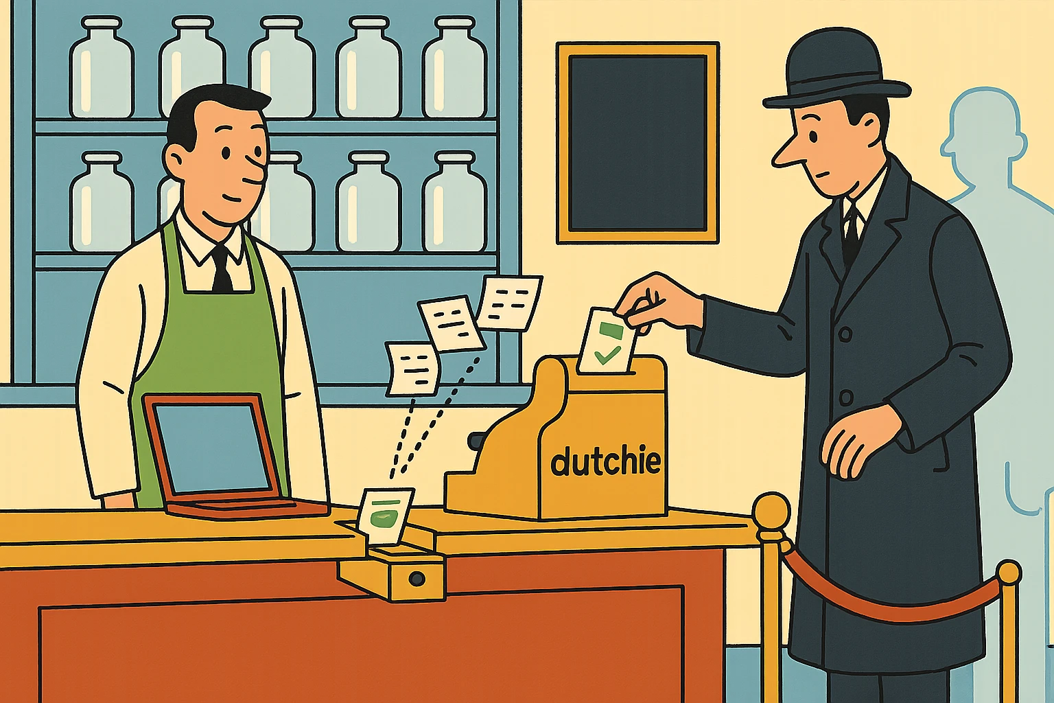 Dutchie: The record lands in the customer file, beside the orders the menu already sends.