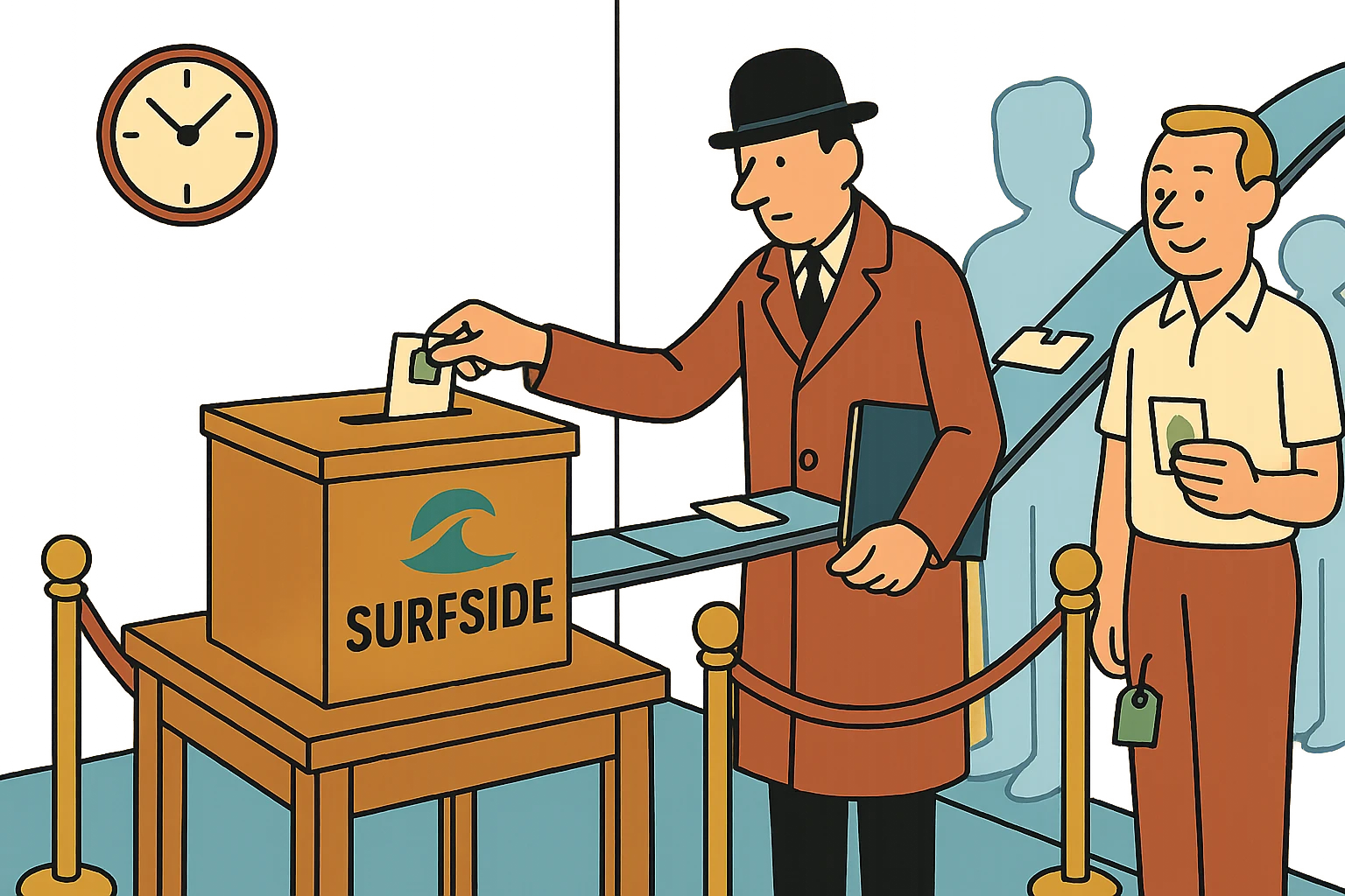 Surfside: Hashed on the way in, refreshed as the yeses arrive.